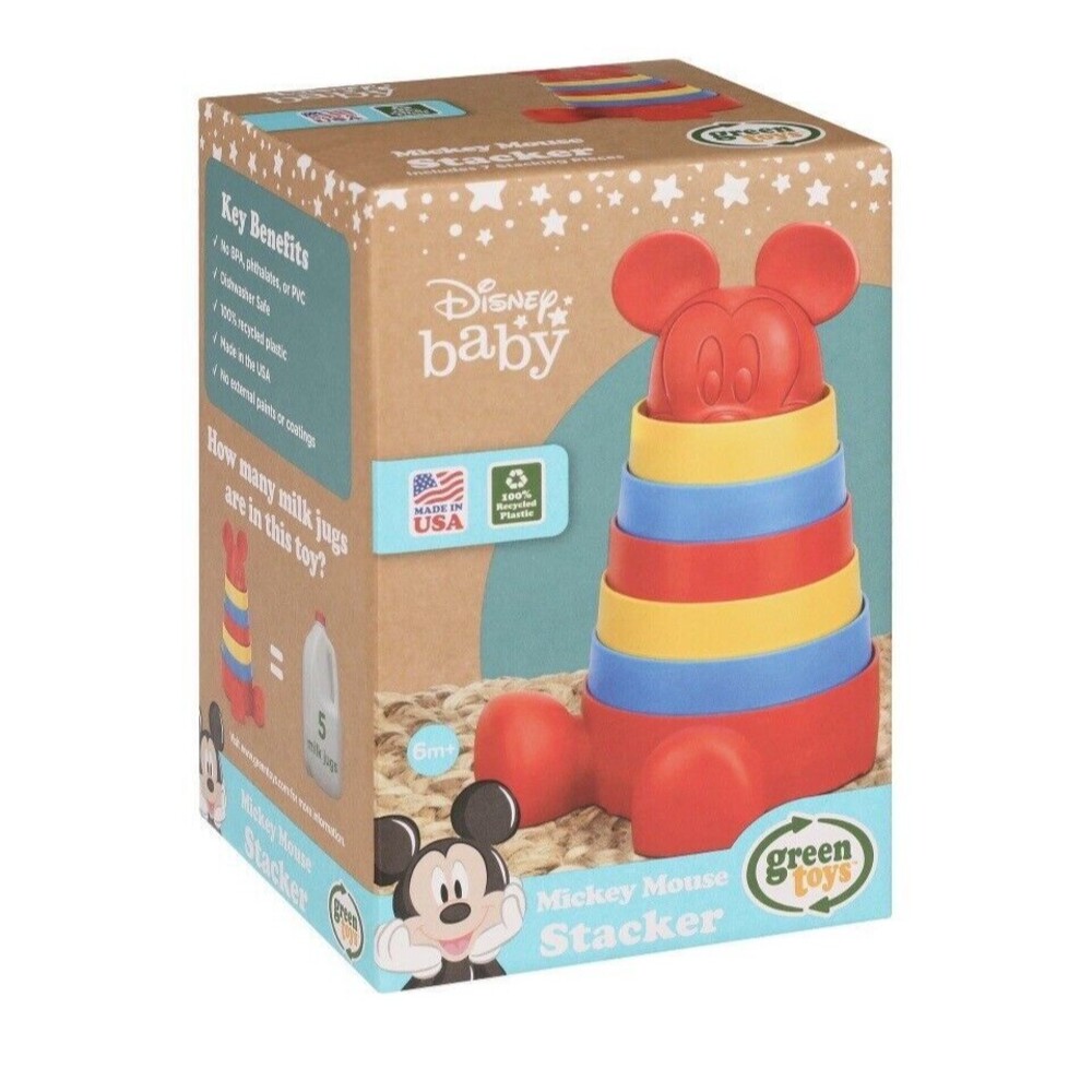 Green Toys Disney Baby Exclusive - Mickey Mouse Stacker, Red